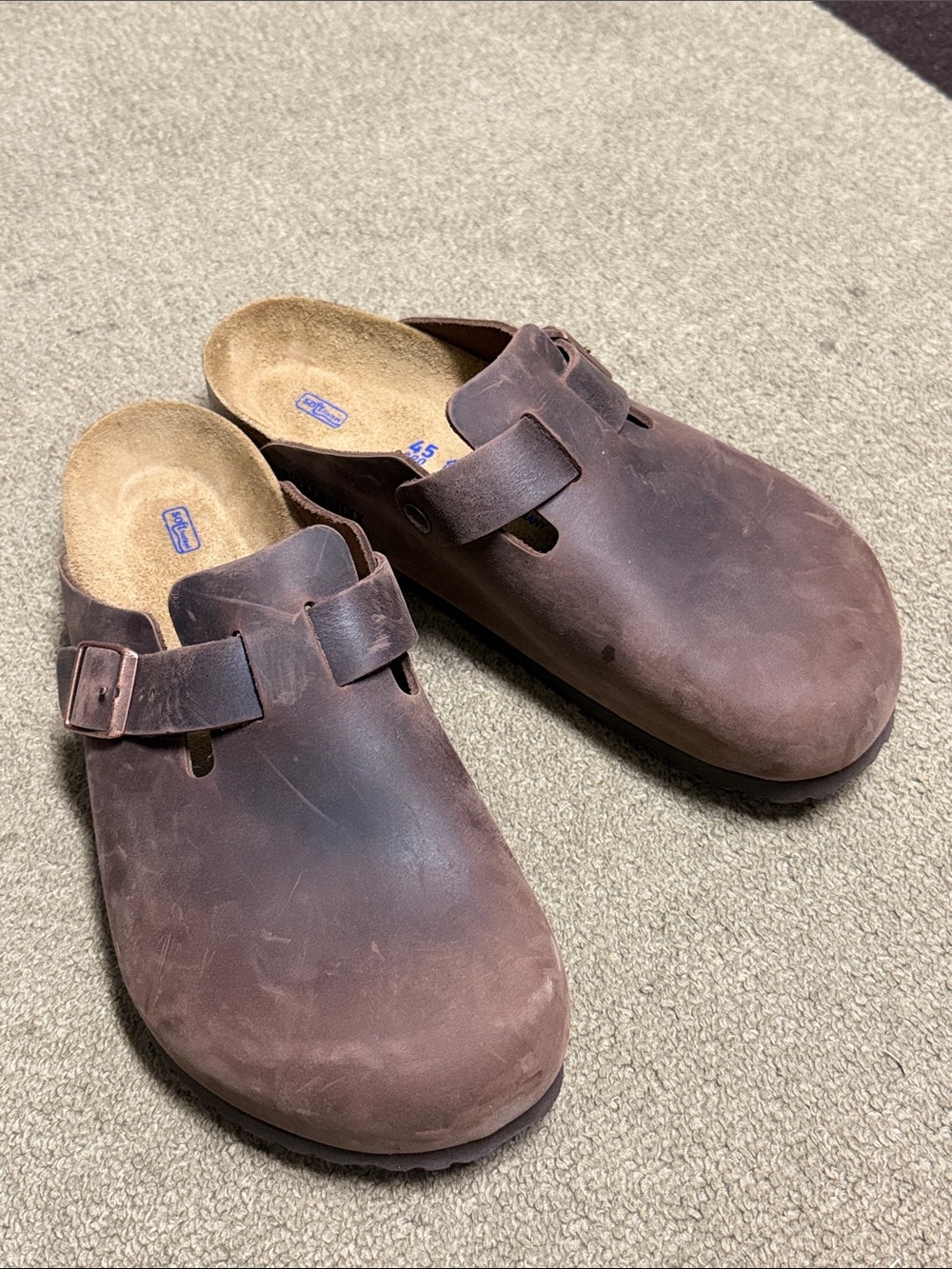 Birkenstock Brown Leather Slip-On Clog